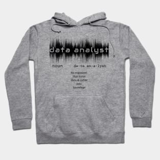 Data Analyst Dictionary Definition | Data Waves White Hoodie